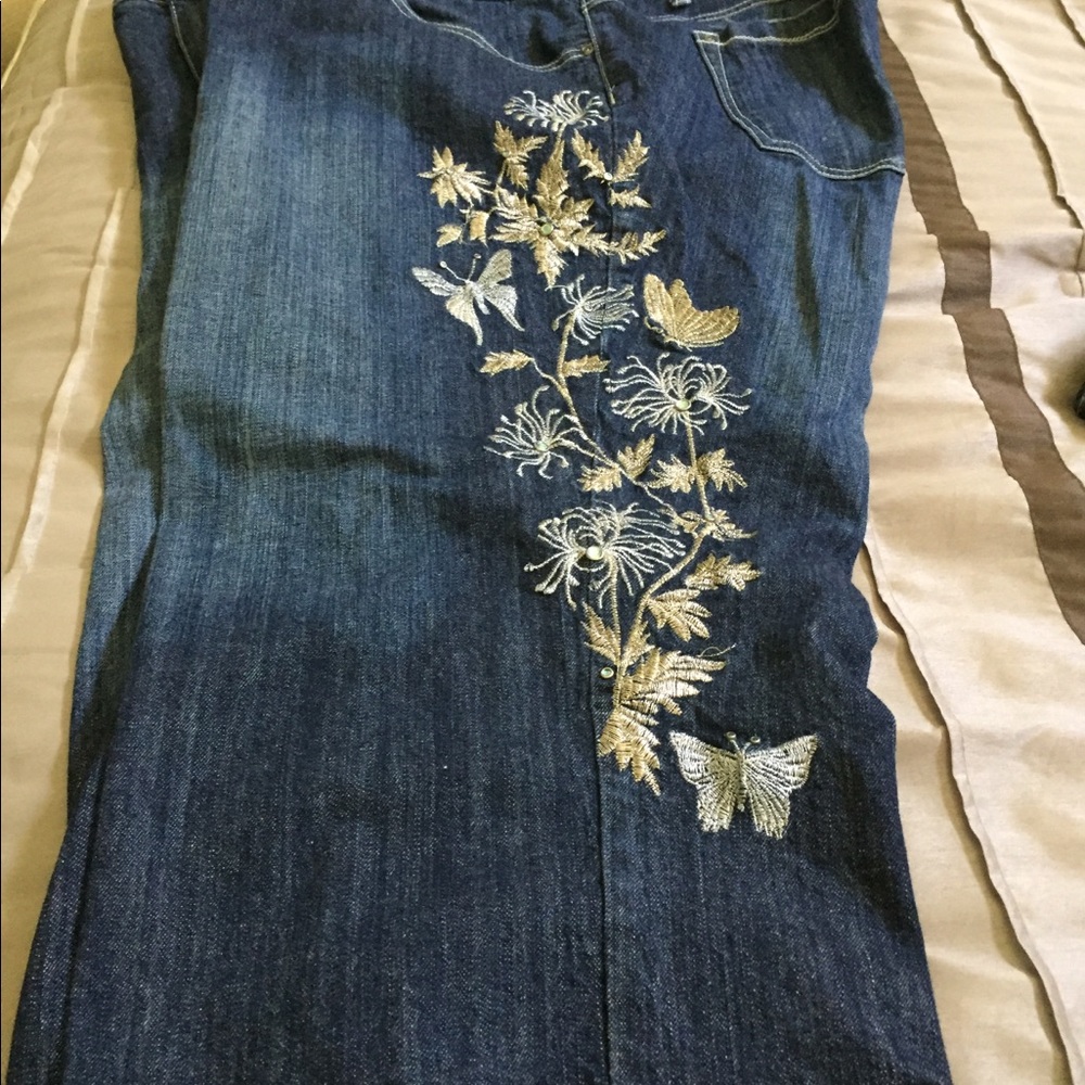 Denim with design